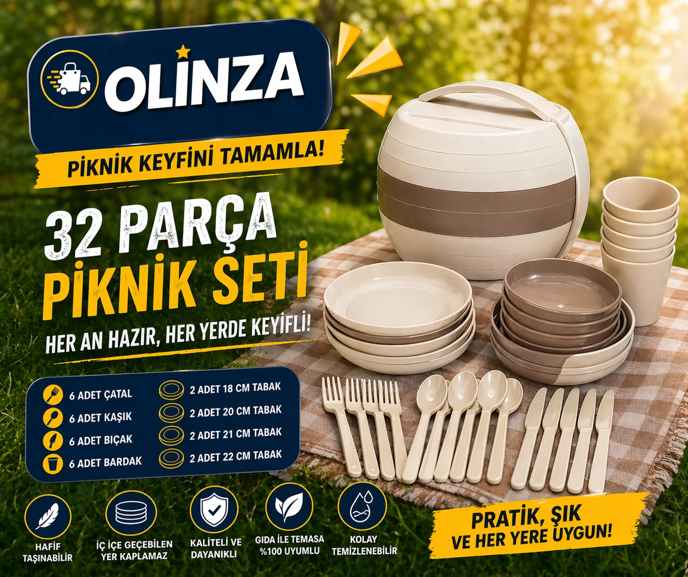 32 Parça Piknik Seti